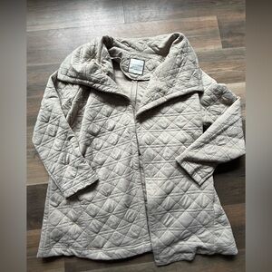 Bagatelle Quilted Beige Open Front Jacket